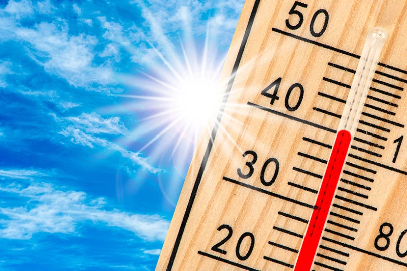 Zdjecie przedstawia fragment termometrów z wysoką temperaturą