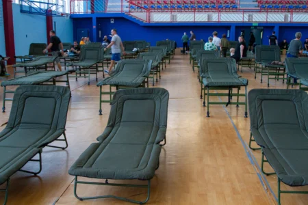 Zdjęcie przedstawia uczestników ćwiczenia wojewódzkiego Podniebyle