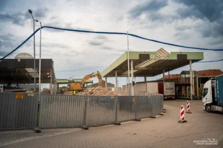Teren przejścia granicznego w Medyce