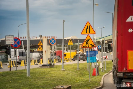 Teren przejścia granicznego w Medyce
